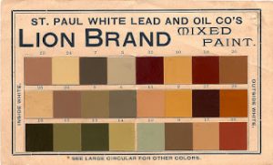 19th century collection of Victorian era paint colors from Lion Brand